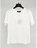 Maglia T-shirt bianca in viscosa mano seta fino alla taglia 60 Volpato