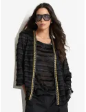 Piero Moretti SS 2026 Plus size black knitted two pieces twinset