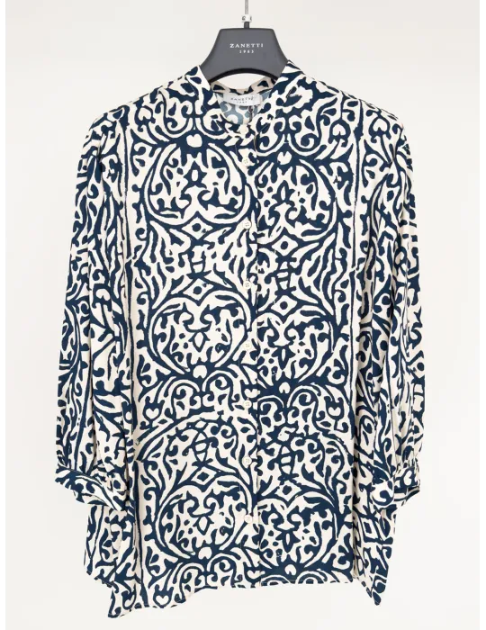 Camicia orientale in seta batik | Tessuti naturali | Zanetti P/E 26