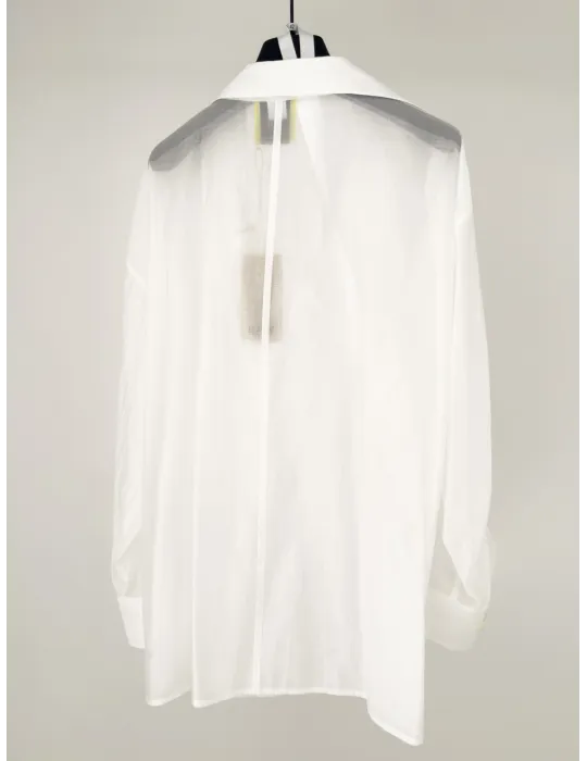 Camicia bianca destrutturata in mussola | 6.5LAB by Zanetti 1965
