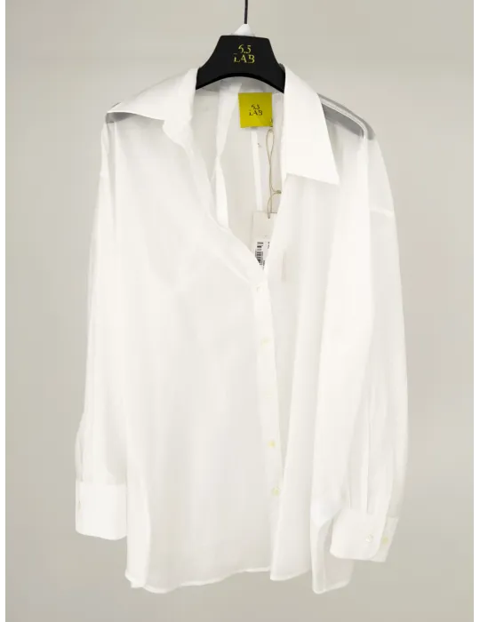 Camicia bianca destrutturata in mussola | 6.5LAB by Zanetti 1965
