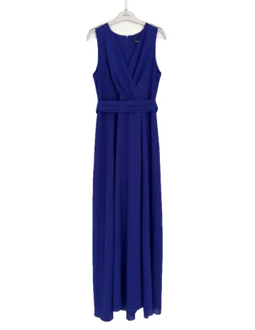 Casting summer 2026 | Abito lungo blu viola con spacco in chiffon 2