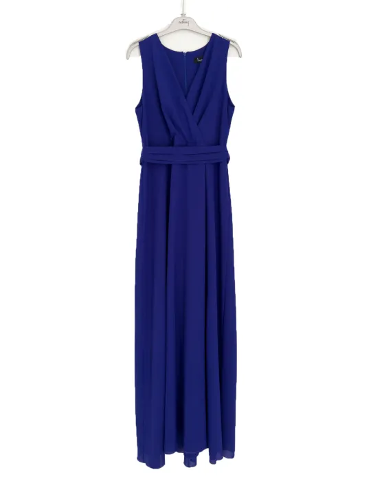 Casting summer 2026 | Abito lungo blu viola con spacco in chiffon