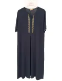 Mercuriali Dark Blue Summer Caftan Tunic Dress | Plus size available