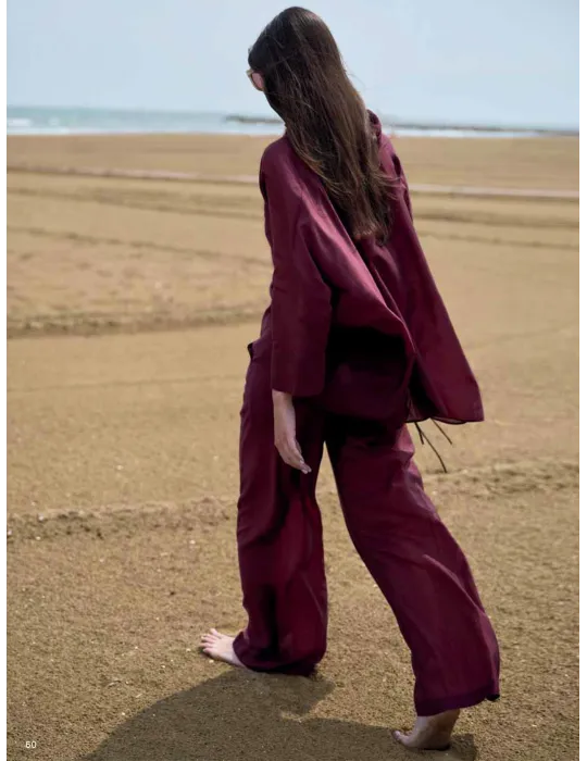 Volpato black cotton silk cargo trousers with embroidery for plus size