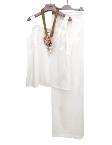 Piero Moretti White Silk Three-Piece Formal Pant Suit 2