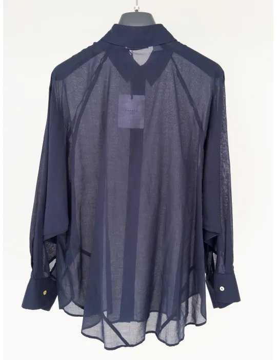 Blue muslin shirts for ladies | Natural fabrics best Italian Clothing