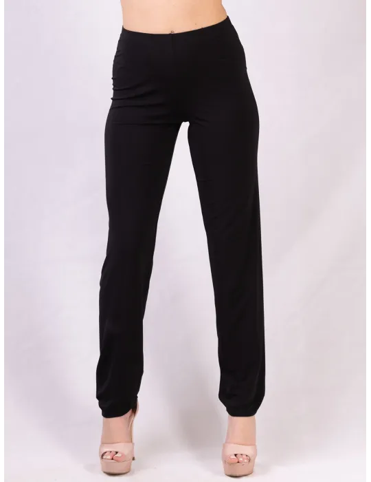 Francesca Mercuriali pull-on viscose black cigarette trousers