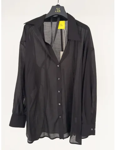 Black muslin light shirts for ladies | Natural fabrics Italian Clothing 2