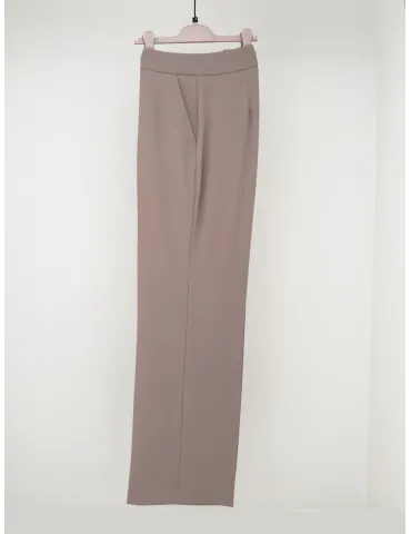 Piero Moretti beige silk palazzo trousers