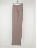 Piero Moretti beige silk palazzo trousers