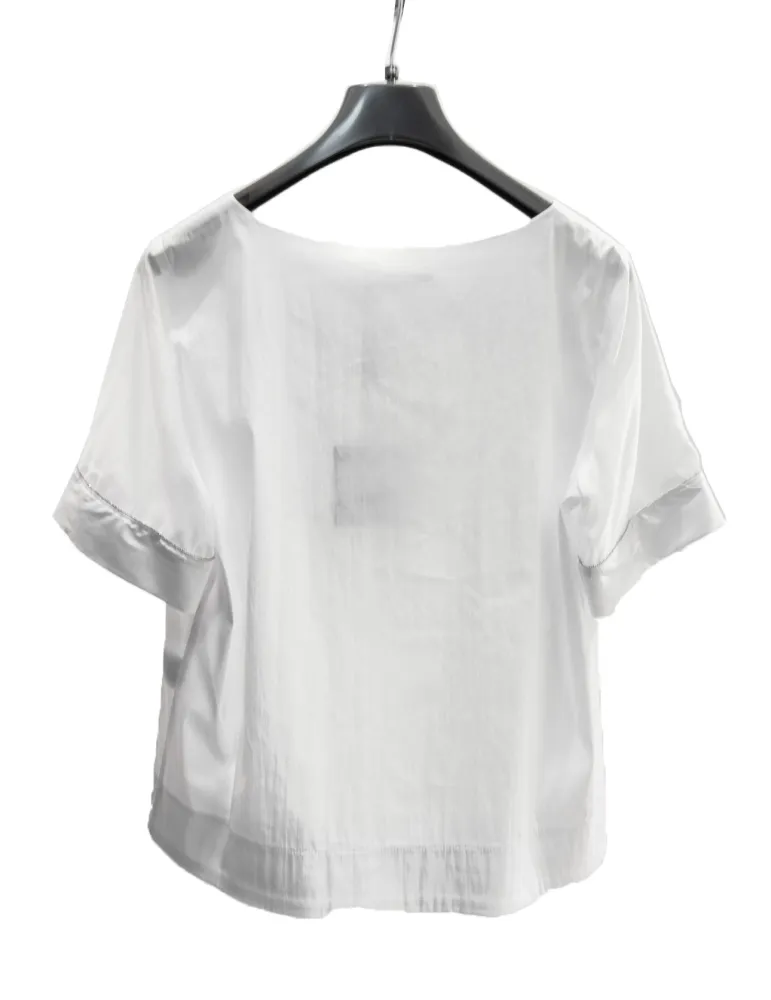 Camicia bianca t-shirt mussola di cotone fino alla taglia 52 | Volpato