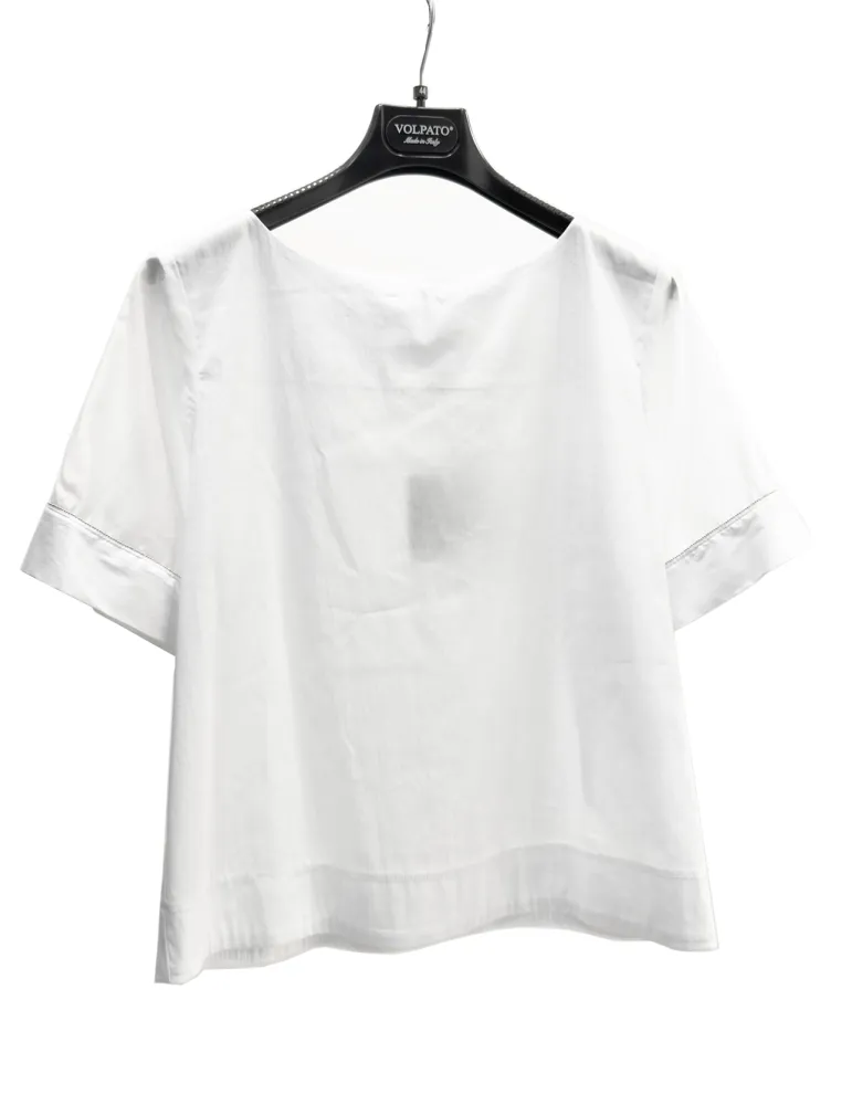Camicia bianca t-shirt mussola di cotone fino alla taglia 52 | Volpato