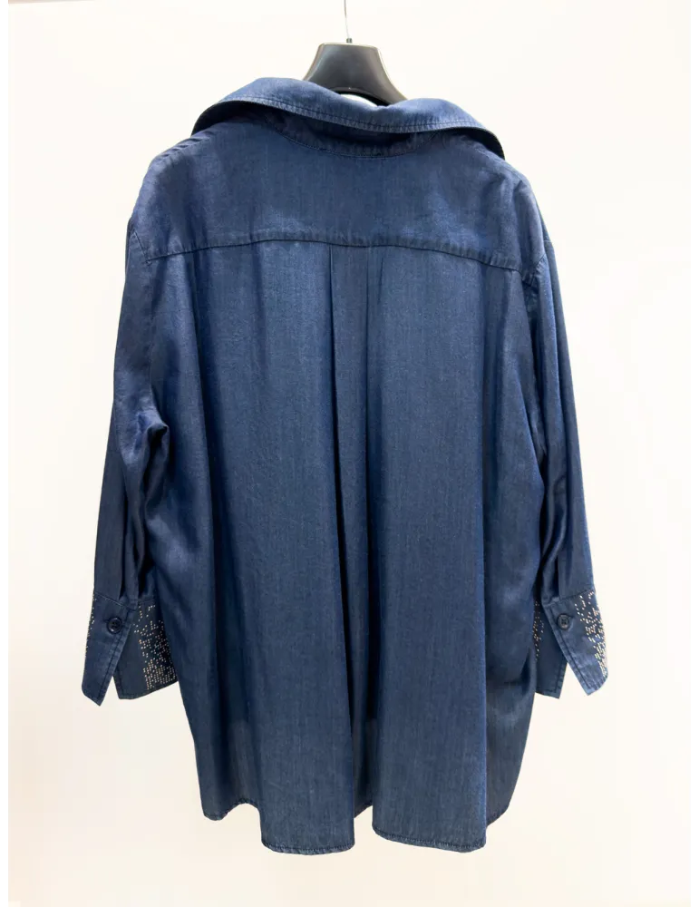 Camicia oversize in jeans leggero fino alla taglia 58 | Volpato