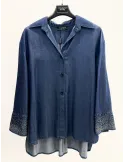 Camicia oversize in jeans leggero fino alla taglia 58 | Volpato