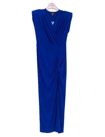 Casting 2026 | Blue Stretch Jersey long Dress with Side Slit and Strap 2
