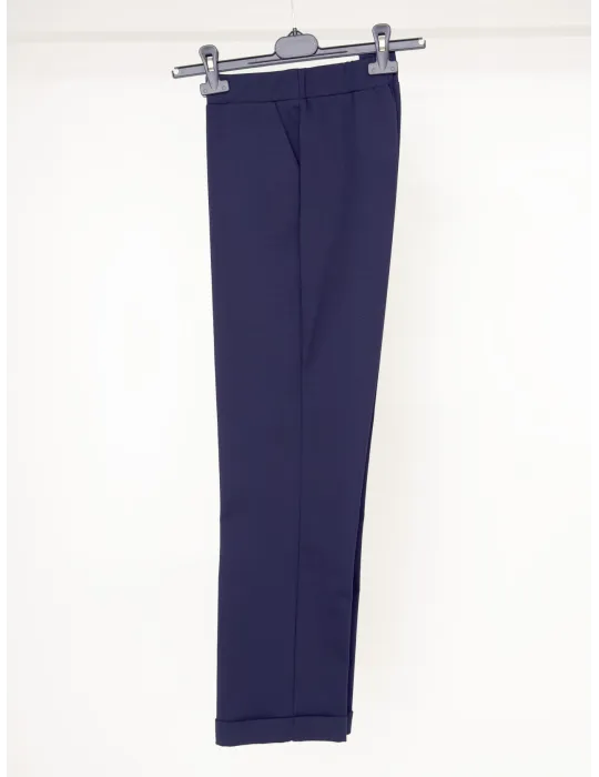 Tailleur blu in jersey viscosa Giacca donna e pantaloni fino alla 52