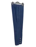 Ankle-length jeans with side stripe detail and buttons