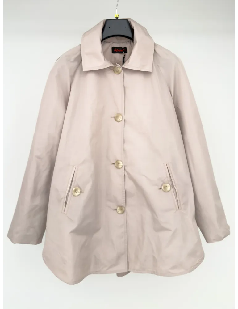 Rubamori Beige Waterproof Trench Coat with Back Pleat