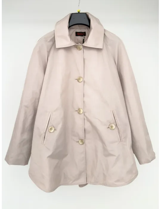 Rubamori Beige Waterproof Trench Coat with Back Pleat