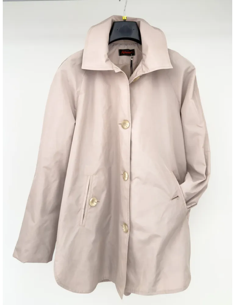Rubamori Beige Waterproof Trench Coat with Back Pleat