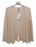 Frida Madè Maglieria Italiana | Cardigan beige sottile lurex oro