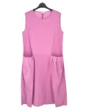 Frida Madè Pink cotton midi tank dress with large pockets