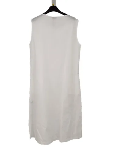 Frida Madè white cotton midi tank dress with large pockets 2