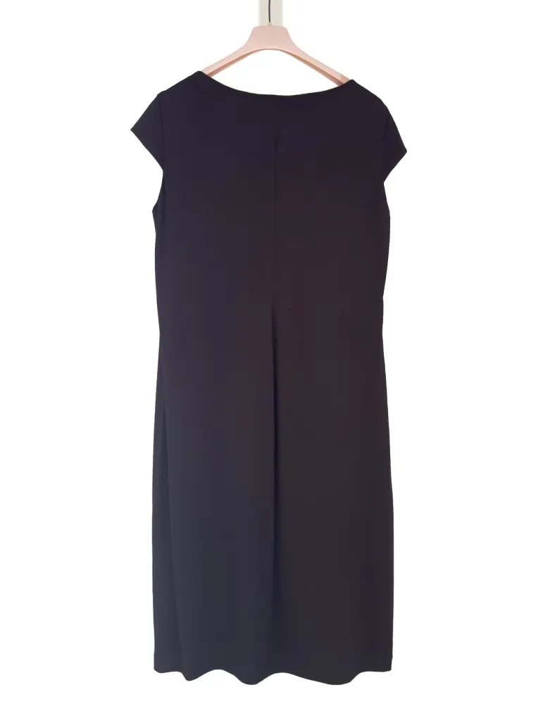 Piero Moretti black sheath dress in natural viscose