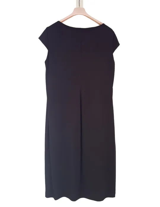 Piero Moretti black sheath dress in natural viscose