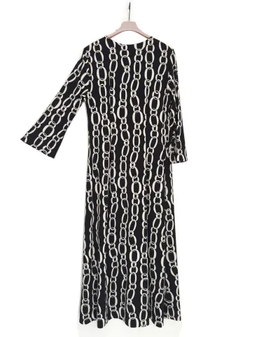 Frida Madè Long dress in viscose satin with central pleat 2
