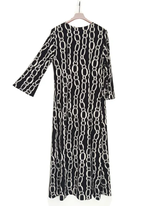 Frida Madè Long dress in viscose satin with central pleat