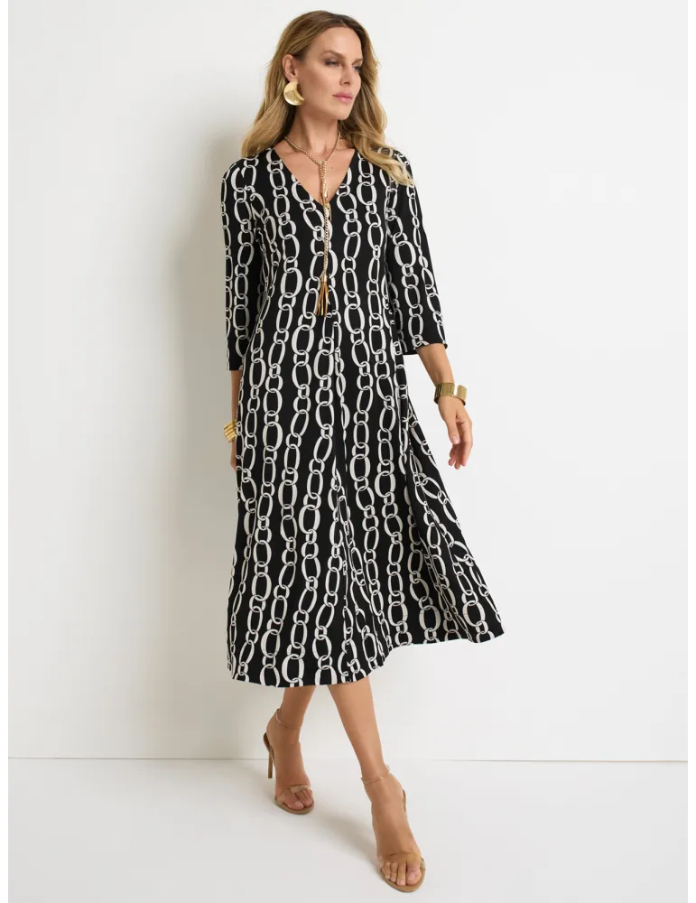 Frida Madè Long dress in viscose satin with central pleat
