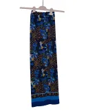 Mercuriali pull-on viscose tropical print blue palazzo trousers