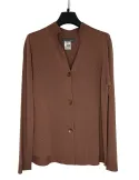 Brown Cardigan Jacket in Fine Yarn & Micro Sequins | Summer essentials