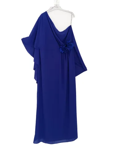 Casting summer 2026 | Abito lungo blu viola con spacco in chiffon 2