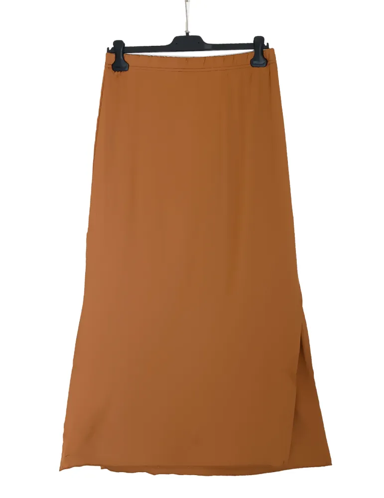 Olivia Rei Completo blusa farfalla e gonna lunga tabacco fino alla 56