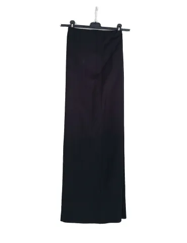 Pantaloni neri palazzo linea oversize lino e viscosa | Olivia Rei