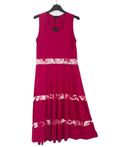 Rubamori Fuchsia Tiered Maxi Sundress in Viscose Jersey 2