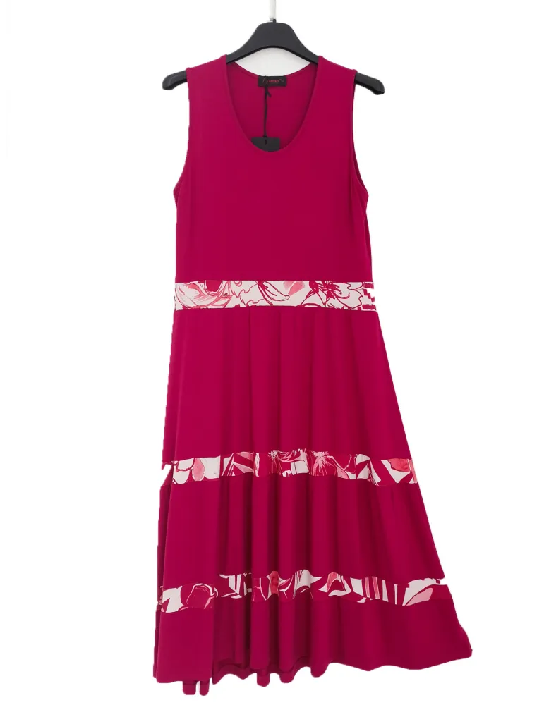 Fuchsia A-line maxi sundress | Plus size available | Rubamori Milano