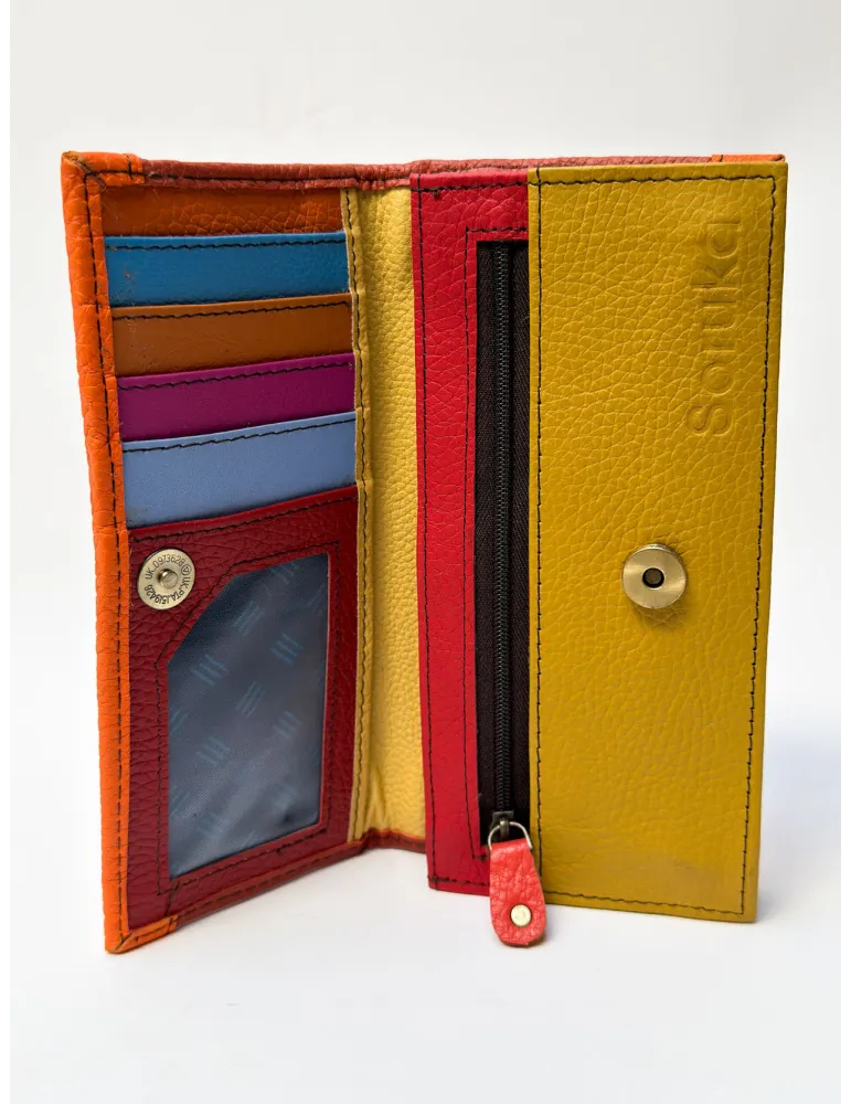 Multicolour Genuine Leather Wallet by Soruka