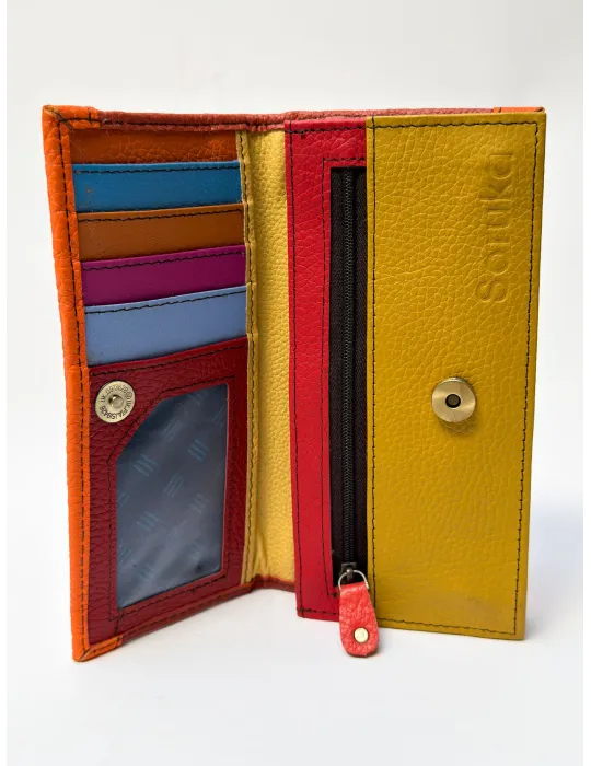 Multicolour Genuine Leather Wallet by Soruka