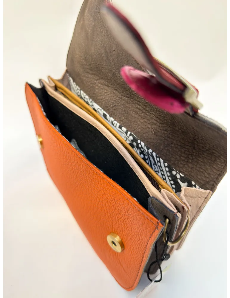 Genuine Leather Bag with Hand-Painted Pony Hair by Soruka