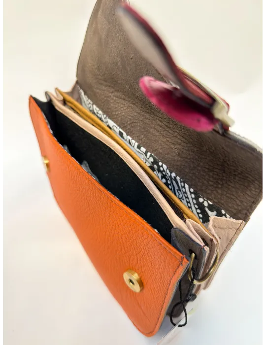 Genuine Leather Bag with Hand-Painted Pony Hair by Soruka