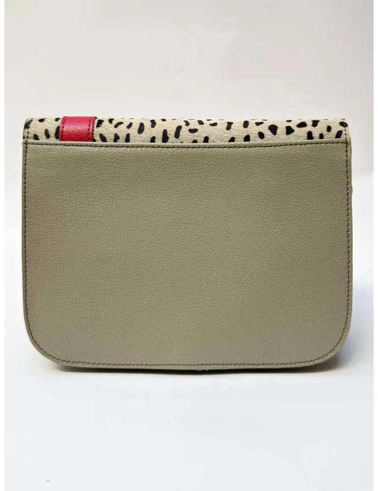 Genuine Leather Bag with Hand-Painted Pony Hair by Soruka
