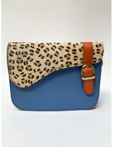 Genuine Leather Bag with Hand-Painted Pony Hair by Soruka