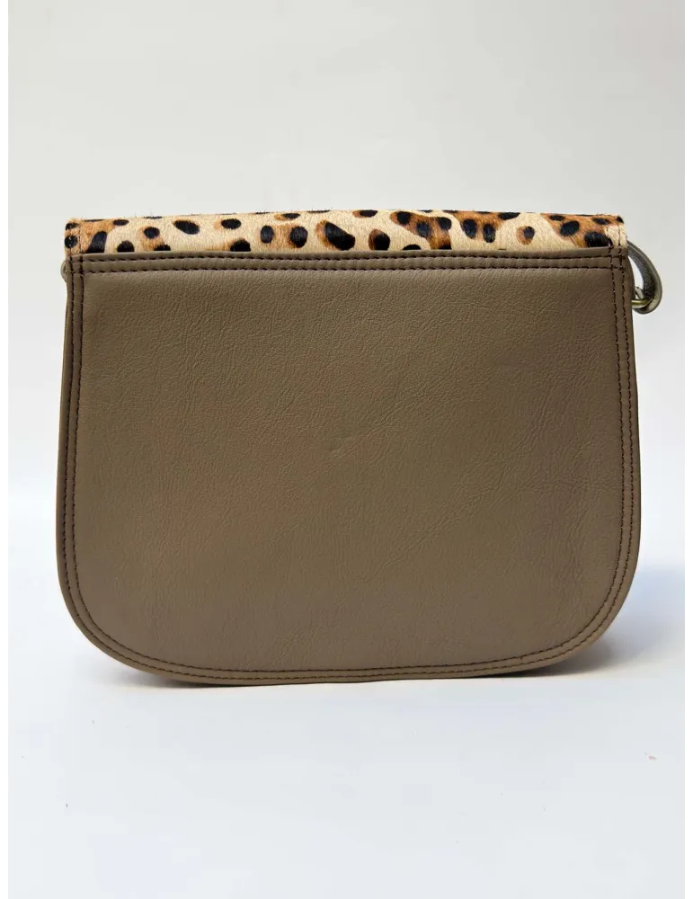 Genuine Leather Bag with Hand-Painted Pony Hair by Soruka