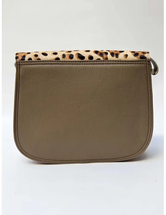 Genuine Leather Bag with Hand-Painted Pony Hair by Soruka