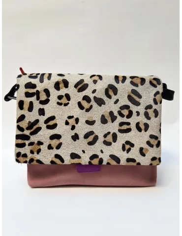 Genuine Leather Bag with Hand-Painted Pony Hair by Soruka