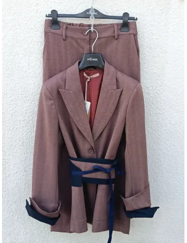 Tailleur spigato con cintura | Mousse Numero Primo semi-conformato 2
